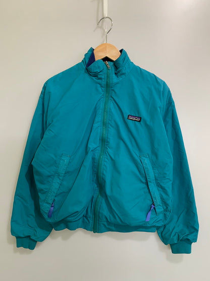 【現状渡し品】【キッズ】 patagonia パタゴニア 90's SHELLED SYNCHILLA JACKET 90年代 シェルドシンチラジャケット アウター キッズ 144-260330-SH-09-min サイズ：KIDS 10 カラー：ターコイズ 万代Net店