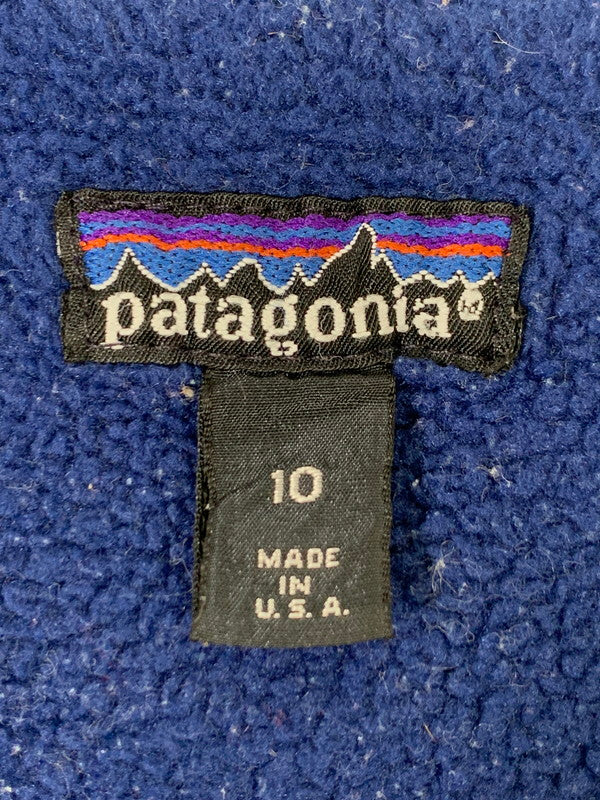 【現状渡し品】【キッズ】 patagonia パタゴニア 90's SHELLED SYNCHILLA JACKET 90年代 シェルドシンチラジャケット アウター キッズ 144-260330-SH-09-min サイズ：KIDS 10 カラー：ターコイズ 万代Net店