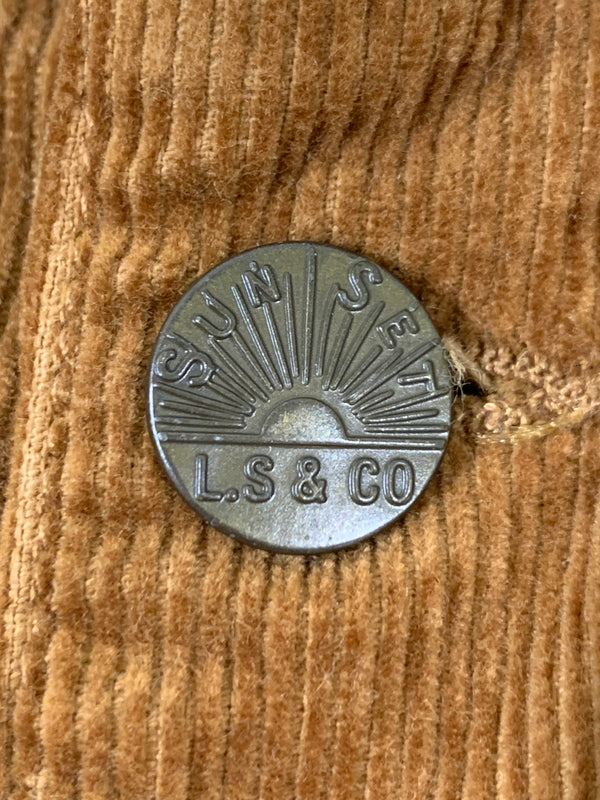 【中古品】【メンズ】 LEVI’S リーバイス VINTAGE CLOSING SUNSET COAT ヴィンテージ クロージング ンセットコート メンズ コーデュロイ アウター 145-260704-hu-04-min サイズ：S カラー：ブラウン系 万代Net店