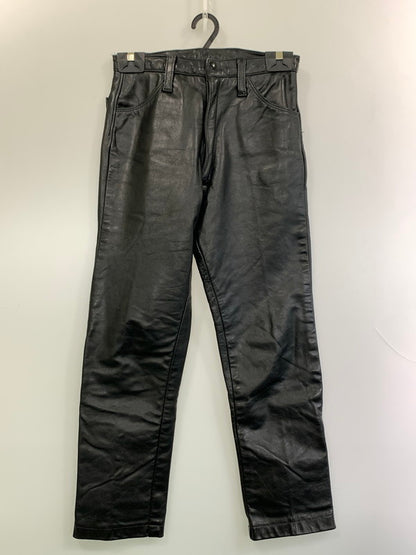 【現状渡し品】【メンズ】 TAUBERS タウバーズ LEATHER PANTS レザーパンツ ボトムス 157-260331-zi-28-min サイズ：不明 カラー：ブラック 万代Net店
