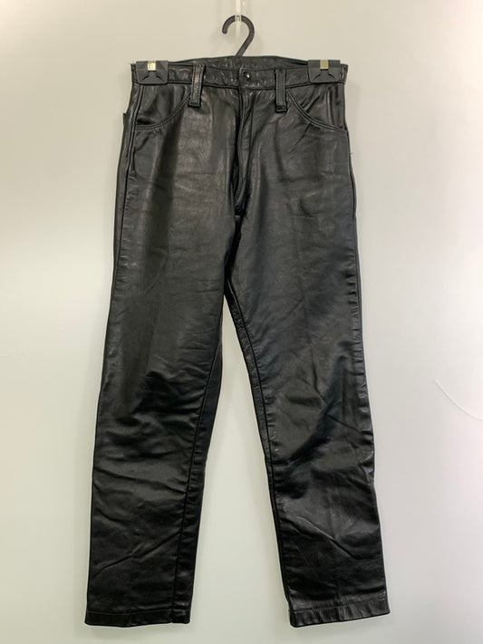 【現状渡し品】【メンズ】 TAUBERS タウバーズ LEATHER PANTS レザーパンツ ボトムス 157-260331-zi-28-min サイズ：不明 カラー：ブラック 万代Net店