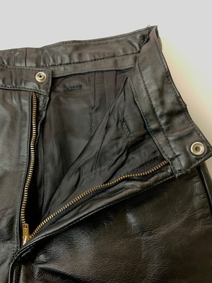 【現状渡し品】【メンズ】 TAUBERS タウバーズ LEATHER PANTS レザーパンツ ボトムス 157-260331-zi-28-min サイズ：不明 カラー：ブラック 万代Net店