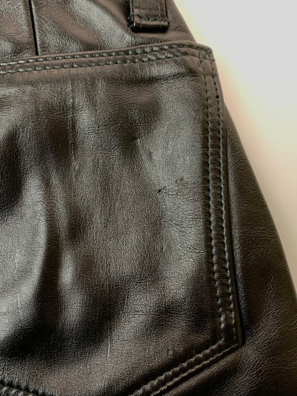 【現状渡し品】【メンズ】 TAUBERS タウバーズ LEATHER PANTS レザーパンツ ボトムス 157-260331-zi-28-min サイズ：不明 カラー：ブラック 万代Net店