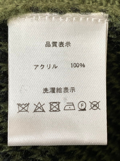 【中古美品】【メンズ】 WAX ワックス WX-0397 DIA CARDIGAN カーディガン 142-260402-zi-05-min サイズ：S カラー：ブラック/グリーンカーキ 万代Net店