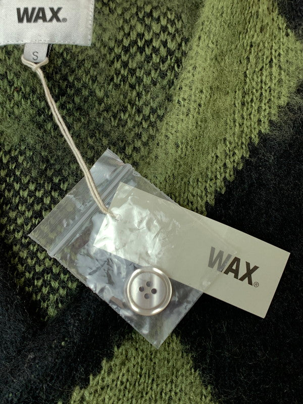 【中古美品】【メンズ】 WAX ワックス WX-0397 DIA CARDIGAN カーディガン 142-260402-zi-05-min サイズ：S カラー：ブラック/グリーンカーキ 万代Net店