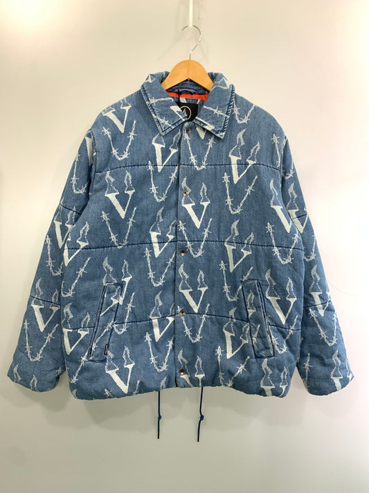 【中古品】【メンズ】 VOLCOM ボルコム FERGADELIC JACKET ファーガデリック ジャケット メンズ アウター プリント 142-260403-em-09-min サイズ：M カラー：ライトブルー 万代Net店
