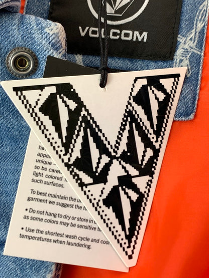 【中古品】【メンズ】 VOLCOM ボルコム FERGADELIC JACKET ファーガデリック ジャケット メンズ アウター プリント 142-260403-em-09-min サイズ：M カラー：ライトブルー 万代Net店