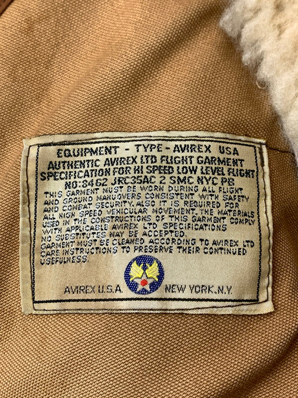 【現状渡し品】【メンズ】 AVIREX アヴィレックス AC-17755 TYPE B-3 FLIGHT JACKET フライトジャケット アウター 145-260402-zi-07-min サイズ：38 カラー：ブラウン 万代Net店