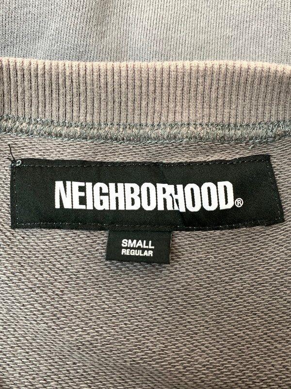 【中古品】【メンズ】 NEIGHBORHOOD ネイバーフッド 22AW LOGO SWEAT 222QTNH-CSM01 ロゴ スウェット 長袖トップス 142-260403-em-08-min サイズ：S カラー：チャコール 万代Net店