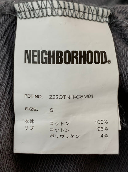 【中古品】【メンズ】 NEIGHBORHOOD ネイバーフッド 22AW LOGO SWEAT 222QTNH-CSM01 ロゴ スウェット 長袖トップス 142-260403-em-08-min サイズ：S カラー：チャコール 万代Net店
