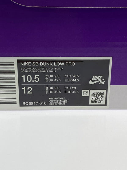 【中古美品】【メンズ】 SB BQ6817-010 DUNK LOW PRO 靴 シューズ スニーカー SNEAKER 160-260402-KS-11-min サイズ：28.5cm カラー：BLACK/COOL GREY-BLACK-BLACK 万代Net店