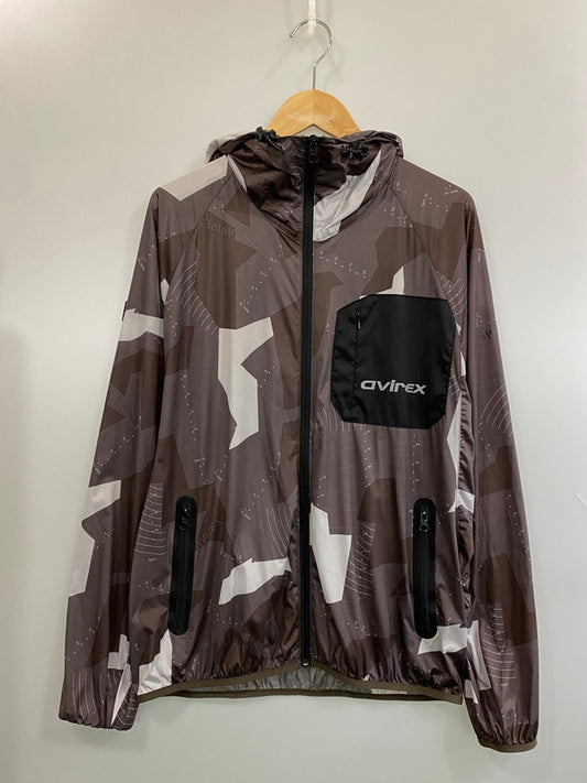 【中古品】【メンズ】 AVIREX アヴィレックス SEASONAL CAMO HOODED JACKET シーズナル カモ フーデッド ジャケット 6192126 メンズ アウター 145-260704-hu-52-min サイズ：L カラー：ブラウン 万代Net店