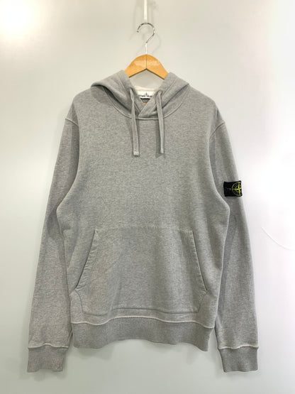 【現状渡し品】【メンズ】 STONE ISLAND ストーンアイランド 731564120 BRUSHED COTTON HOODIE ブラッシュドコットンフーディー 141-260402-zi-02-min サイズ：L カラー：グレー 万代Net店