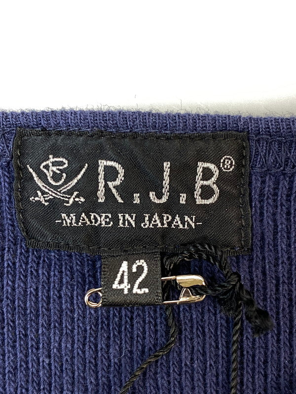 【中古品】【メンズ】 RJB アールジェイビー V NECK THERMAL L S Vネック サーマル ロングスリーブ メンズ 長袖 145-260715-hu-42-min サイズ：42 カラー：ネイビー系 万代Net店