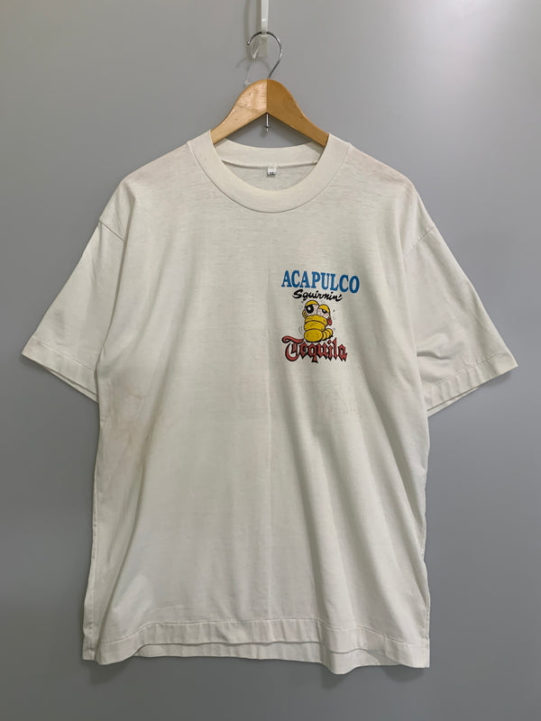 【中古品】【メンズ】 USED 90S ONE TEQUILA TEE 半袖Tシャツ ショートスリーブ 146-260718-AS-26-min サイズ：XL カラー：ホワイト 万代Net店