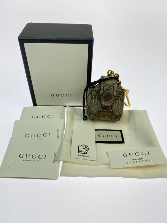 【中古品】【メンズ/レディース】 GUCCI グッチ AIR PODS CASE 596720 エアーポッズ ケース 小物入れ イヤホン 収納ケース 183-260403-em-57-min カラー：ブラウン系 万代Net店