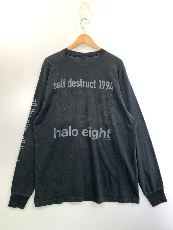 【現状渡し品】【メンズ】 NINE INCH NAILS ナイン インチ ネイルズ 90S DOWNWARD SPIRAL L S TEE 長袖Tシャツ 146-260402-KS-06-min サイズ：XL カラー：ブラック 万代Net店
