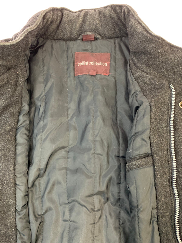 【中古品】【メンズ】 CELLINI チェリーニ 80S ZIP WOOL BLOUSON 80年代 ジップ ウール ブルゾン メンズ アウター 146-260709-hu-34-min サイズ：L カラー：ダークグレー 万代Net店