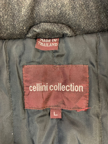 【中古品】【メンズ】 CELLINI チェリーニ 80S ZIP WOOL BLOUSON 80年代 ジップ ウール ブルゾン メンズ アウター 146-260709-hu-34-min サイズ：L カラー：ダークグレー 万代Net店