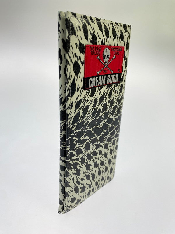 【中古品】【メンズ/レディース】 CREAM SODA クリームソーダ 長財布 白豹柄 ロングウォレット ファッション 小物 201-260403-em-63-min カラー：ブラック/ホワイト 万代Net店