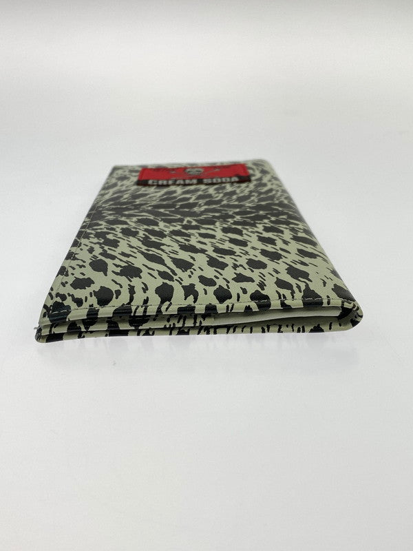 【中古品】【メンズ/レディース】 CREAM SODA クリームソーダ 長財布 白豹柄 ロングウォレット ファッション 小物 201-260403-em-63-min カラー：ブラック/ホワイト 万代Net店