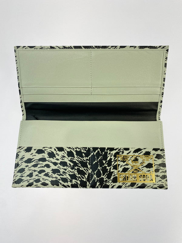 【中古品】【メンズ/レディース】 CREAM SODA クリームソーダ 長財布 白豹柄 ロングウォレット ファッション 小物 201-260403-em-63-min カラー：ブラック/ホワイト 万代Net店