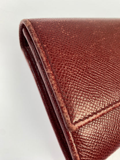 【現状渡し品】【レディース】 BVLGARI ブルガリ LEATHER LONG WALLET レザー ロングウォレット 長財布 181-260611-yn-11-min カラー：レッド 万代Net店