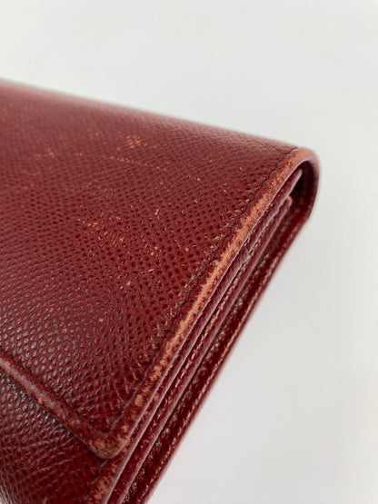 【現状渡し品】【レディース】 BVLGARI ブルガリ LEATHER LONG WALLET レザー ロングウォレット 長財布 181-260611-yn-11-min カラー：レッド 万代Net店