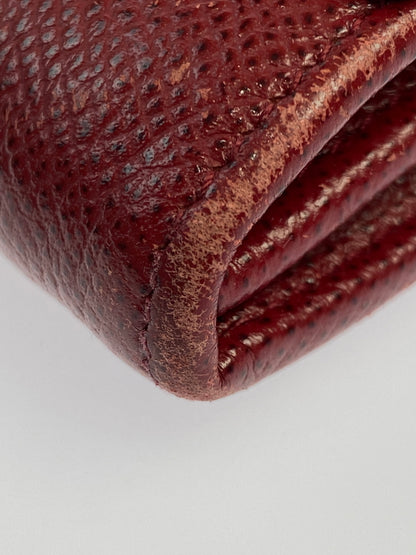 【現状渡し品】【レディース】 BVLGARI ブルガリ LEATHER LONG WALLET レザー ロングウォレット 長財布 181-260611-yn-11-min カラー：レッド 万代Net店