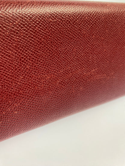 【現状渡し品】【レディース】 BVLGARI ブルガリ LEATHER LONG WALLET レザー ロングウォレット 長財布 181-260611-yn-11-min カラー：レッド 万代Net店