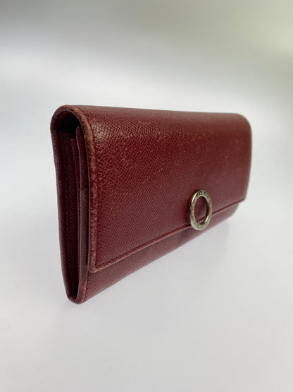 【現状渡し品】【レディース】 BVLGARI ブルガリ LEATHER LONG WALLET レザー ロングウォレット 長財布 181-260611-yn-11-min カラー：レッド 万代Net店