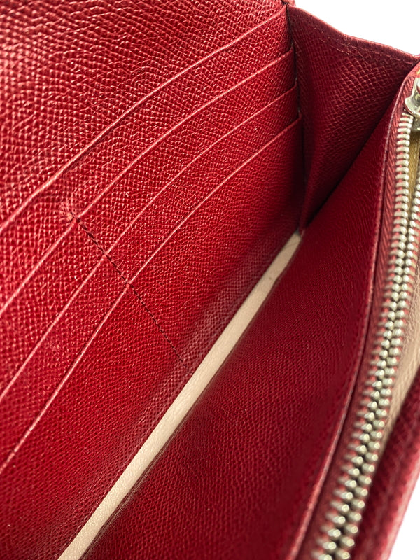 【現状渡し品】【レディース】 BVLGARI ブルガリ LEATHER LONG WALLET レザー ロングウォレット 長財布 181-260611-yn-11-min カラー：レッド 万代Net店