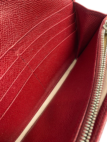 【現状渡し品】【レディース】 BVLGARI ブルガリ LEATHER LONG WALLET レザー ロングウォレット 長財布 181-260611-yn-11-min カラー：レッド 万代Net店