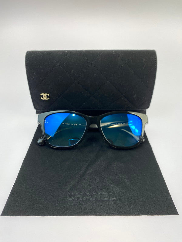 【中古品】【メンズ】 CHANEL シャネル マトラッセ ココマーク カラーレンズ メガネ 3443-S-A 53□16-140 ファッション 小物 眼鏡 182-260403-em-56-min カラー：ブラック 万代Net店