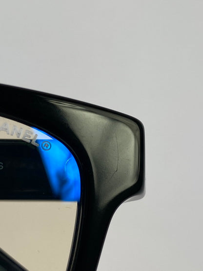 【中古品】【メンズ】 CHANEL シャネル マトラッセ ココマーク カラーレンズ メガネ 3443-S-A 53□16-140 ファッション 小物 眼鏡 182-260403-em-56-min カラー：ブラック 万代Net店