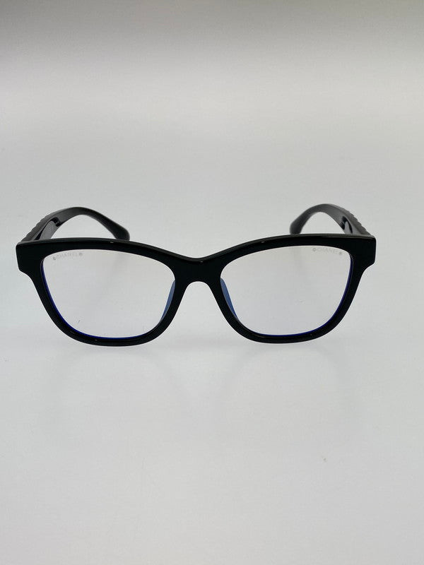 【中古品】【メンズ】 CHANEL シャネル マトラッセ ココマーク カラーレンズ メガネ 3443-S-A 53□16-140 ファッション 小物 眼鏡 182-260403-em-56-min カラー：ブラック 万代Net店