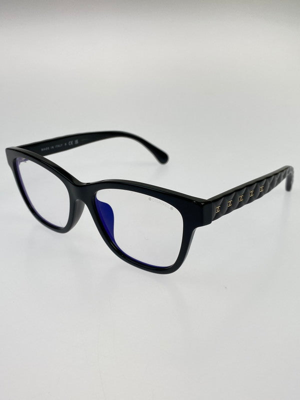【中古品】【メンズ】 CHANEL シャネル マトラッセ ココマーク カラーレンズ メガネ 3443-S-A 53□16-140 ファッション 小物 眼鏡 182-260403-em-56-min カラー：ブラック 万代Net店