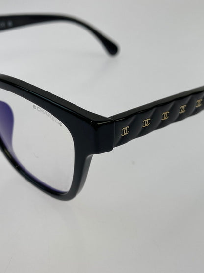 【中古品】【メンズ】 CHANEL シャネル マトラッセ ココマーク カラーレンズ メガネ 3443-S-A 53□16-140 ファッション 小物 眼鏡 182-260403-em-56-min カラー：ブラック 万代Net店