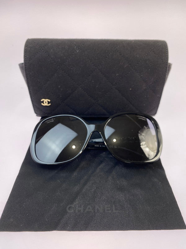 【中古品】【メンズ/レディース】 CHANEL シャネル ココマーク チェーン サングラス 5470-Q-A 57□17-140 182-260403-em-55-min カラー：ブラック 万代Net店