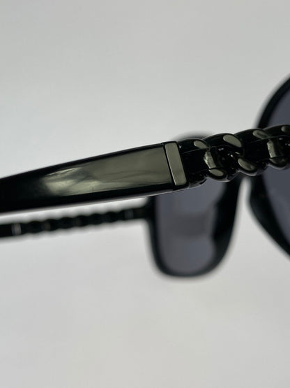 【中古品】【メンズ/レディース】 CHANEL シャネル ココマーク チェーン サングラス 5470-Q-A 57□17-140 182-260403-em-55-min カラー：ブラック 万代Net店
