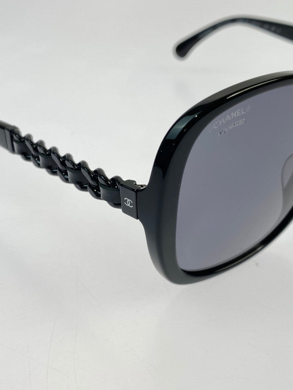 【中古品】【メンズ/レディース】 CHANEL シャネル ココマーク チェーン サングラス 5470-Q-A 57□17-140 182-260403-em-55-min カラー：ブラック 万代Net店