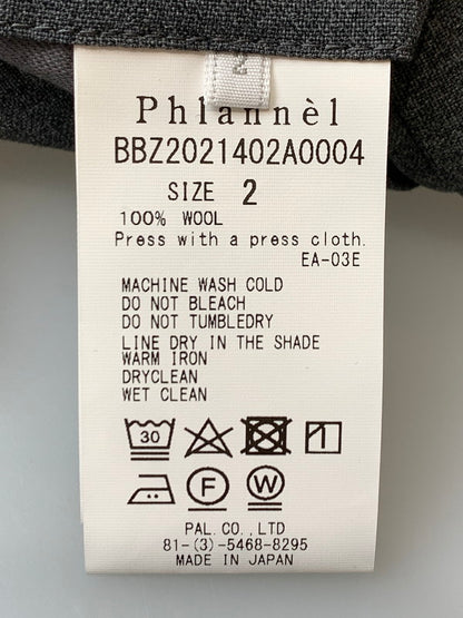 【中古品】【メンズ】 PHLANNEL フランネル WOOL TROPICAL TROUSERS BBZ2021402A0004 ウール トロピカル トラウザーズ メンズ ボトムス 151-260403-em-27-min サイズ：2 カラー：グレー 万代Net店