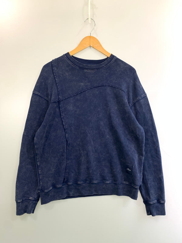 【中古品】【メンズ】 DIME ダイム REVERSE STITCH CREWNECK リバース スティッチ クルーネック 長袖 スウェット メンズ トップス 142-260403-em-01-min サイズ：M カラー：ブルー系 万代Net店