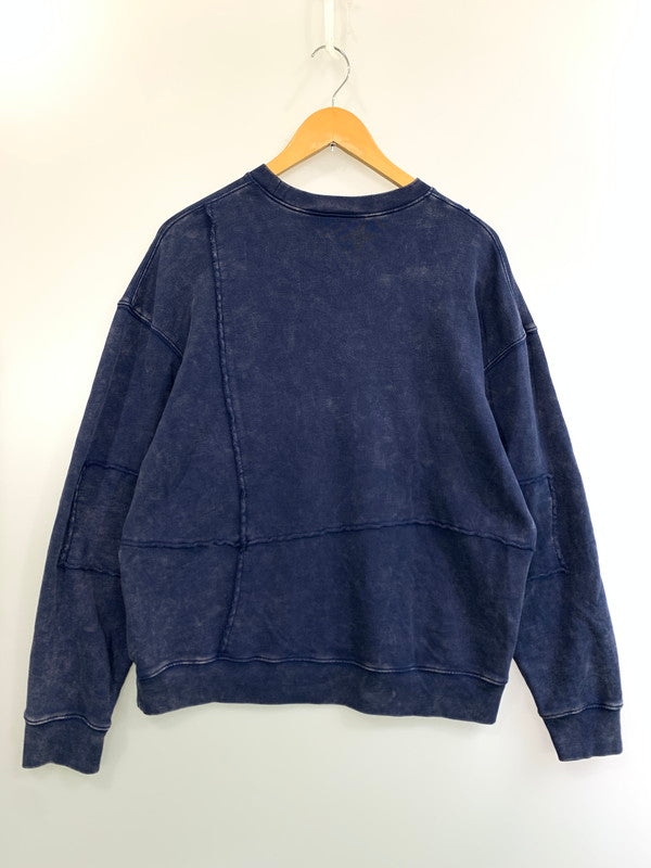 【中古品】【メンズ】 DIME ダイム REVERSE STITCH CREWNECK リバース スティッチ クルーネック 長袖 スウェット メンズ トップス 142-260403-em-01-min サイズ：M カラー：ブルー系 万代Net店
