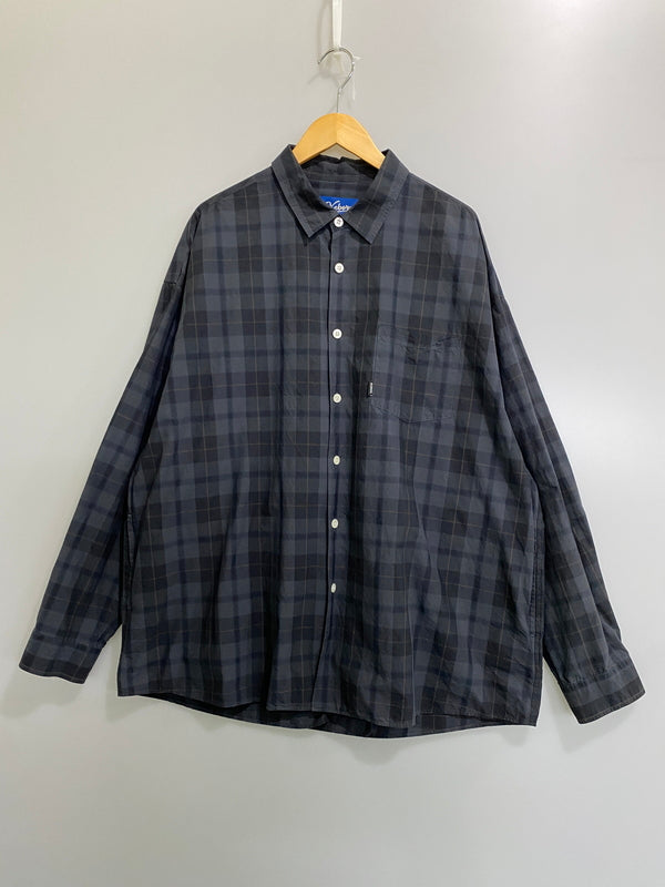 【中古品】【メンズ】 KEBOZ ケボズ CORDURA CHECK BIG SHIRT コーデュラ チェック ビッグシャツ メンズ トップス ロングスリーブ 142-260630-hu-24-min サイズ：L カラー：グレー系（チェック） 万代Net店