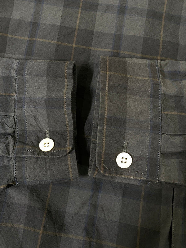 【中古品】【メンズ】 KEBOZ ケボズ CORDURA CHECK BIG SHIRT コーデュラ チェック ビッグシャツ メンズ トップス ロングスリーブ 142-260630-hu-24-min サイズ：L カラー：グレー系（チェック） 万代Net店