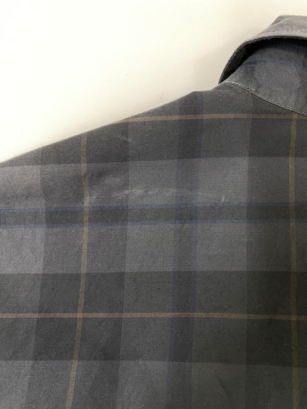 【中古品】【メンズ】 KEBOZ ケボズ CORDURA CHECK BIG SHIRT コーデュラ チェック ビッグシャツ メンズ トップス ロングスリーブ 142-260630-hu-24-min サイズ：L カラー：グレー系（チェック） 万代Net店