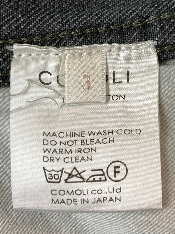 【中古品】【メンズ】 COMOLI コモリ TAPERED 5 POCKET PANTS 15F-03004 テーパード ファイブポケットパンツ メンズ ボトムス ジーンズ 151-260403-em-26-min サイズ：3 カラー：グレー 万代Net店