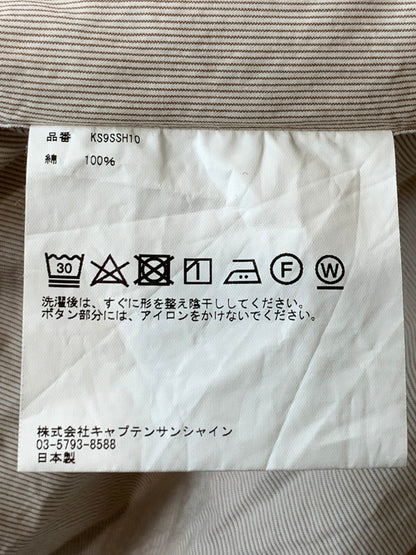 【中古品】【メンズ】 KAPTAIN SUNSHINE キャプテンサンシャイン BIG BUTTON-DOWN SHIRT KS9SSH10 ビッグ ボタンダウンシャツ メンズ トップス 140-260403-em-16-min サイズ：40 カラー：ベージュ系 万代Net店