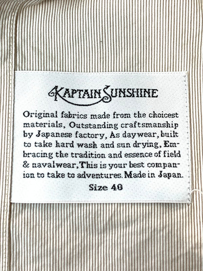 【中古品】【メンズ】 KAPTAIN SUNSHINE キャプテンサンシャイン BIG BUTTON-DOWN SHIRT KS9SSH10 ビッグ ボタンダウンシャツ メンズ トップス 140-260403-em-16-min サイズ：40 カラー：ベージュ系 万代Net店